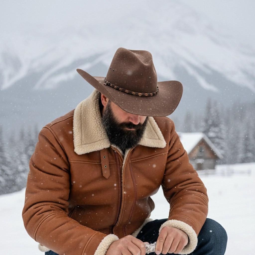 Men’s B-3 Bomber Aviator Jacket – Premium Faux Shearling & Leather - Image 3