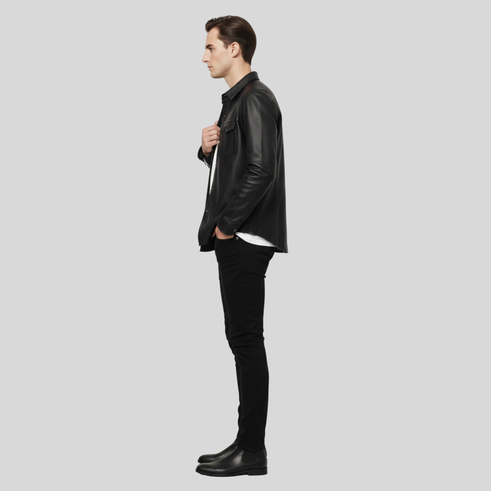 Rare Stitched Men’s Premium Leather Overshirt